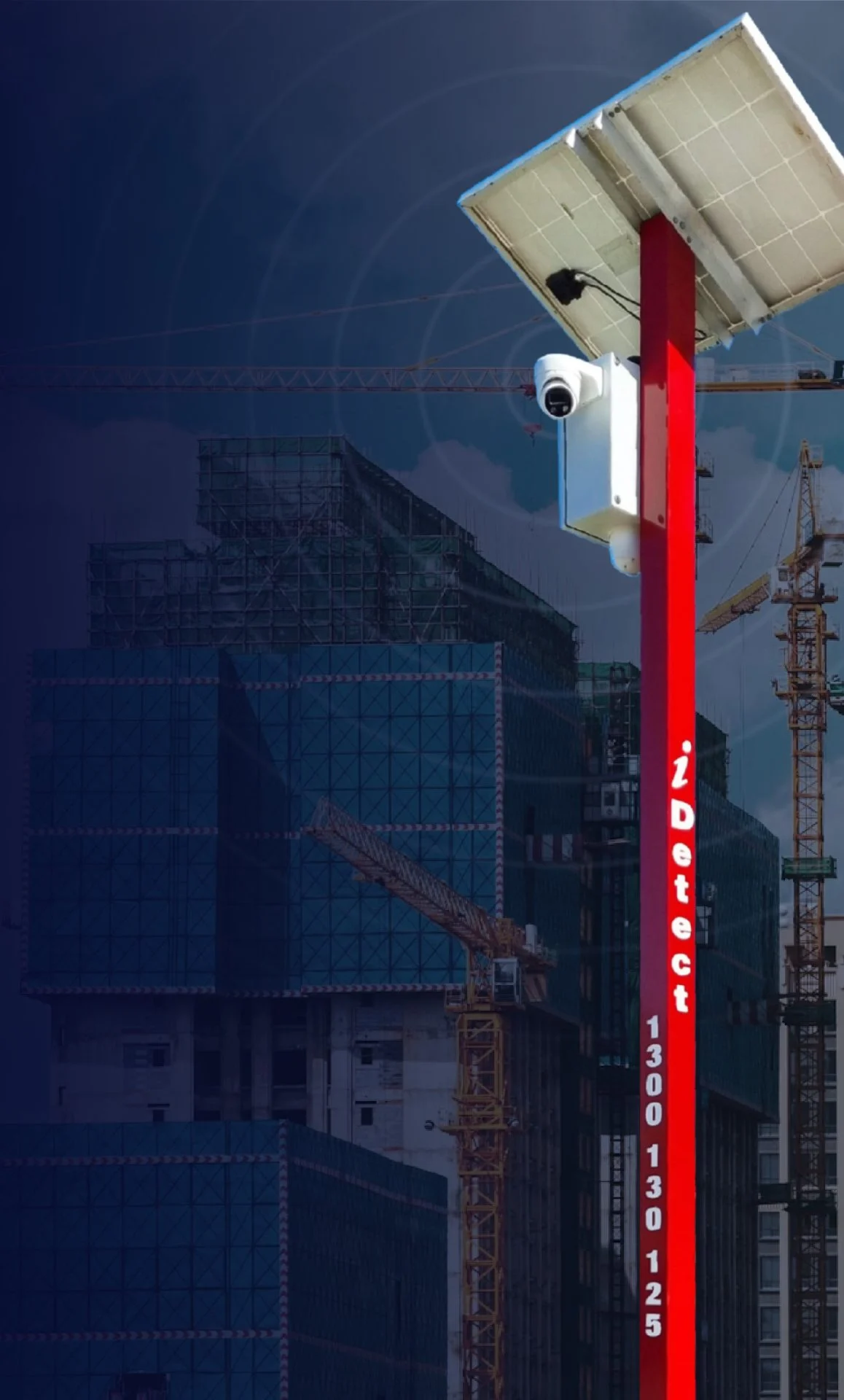 Security system installed at a construction site