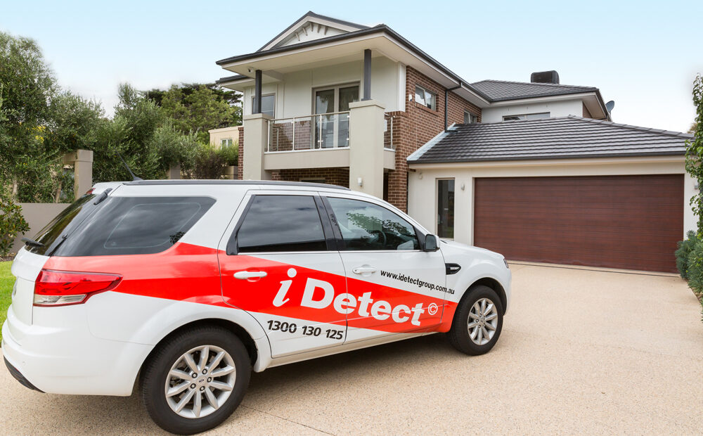 iDetect security vehicle parked outside a residential home in Australia